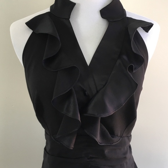 BCBGeneration Dresses & Skirts - BCBGeneration Ruffle Dress with Cutout Back Detail